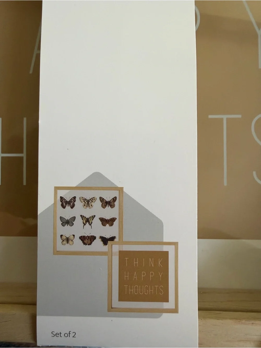 Framed Butterfly Wall Art - Neutral and Green Tones